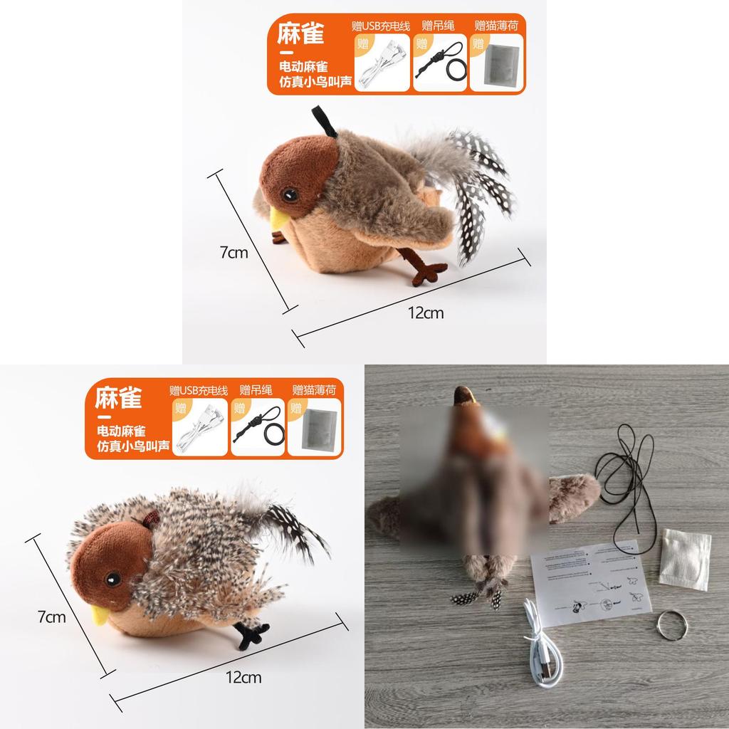 Interactive Plush Cat Toy With Sound And Motion For Indoor Play And Enrichment
