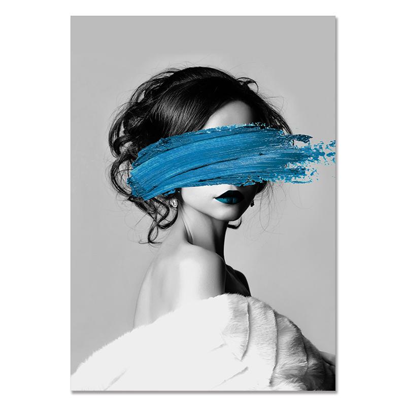 Nowoczesna moda Wall Art kobieta Home Decor czarny abstrakcyjny piękny motyl obraz na płótnie drukuje zdjęcia na plakat do salonu