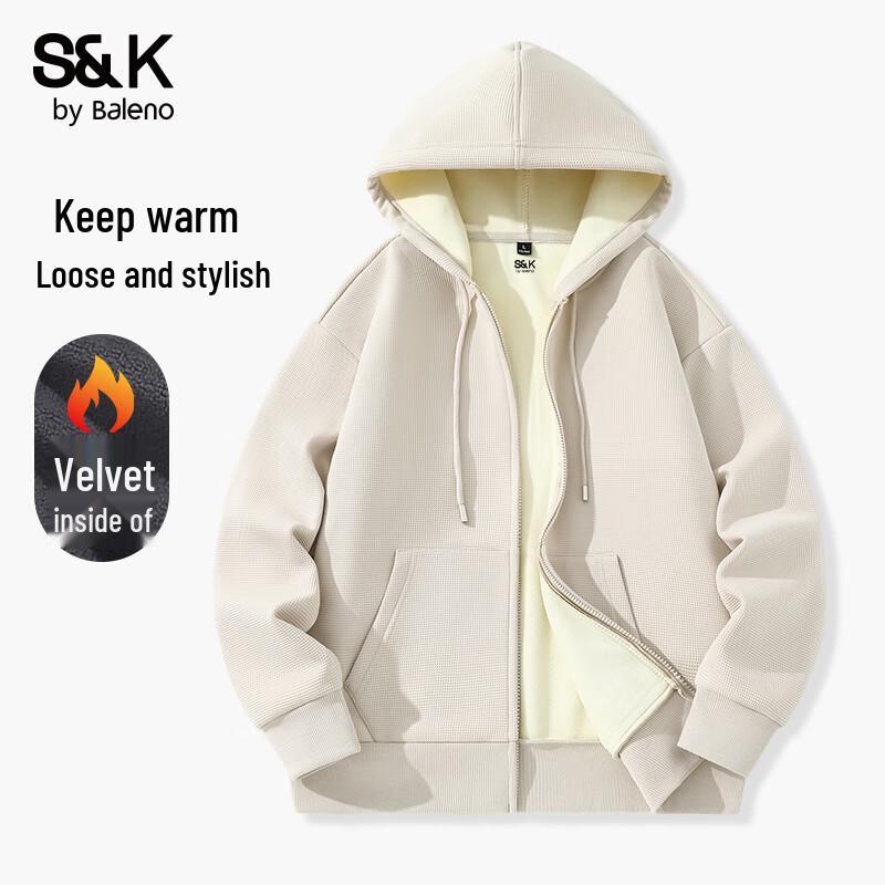 

Baleno Men s S&K Waffle Knit Fleece-Lined Hooded Jacket 5XL