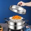 With Lid Stainless Steel Steamer 28cm Steamed Fish Bun Pot Soup Steam Pot  Induction Cooker Gas