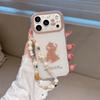 Minimalist Polka Dot Bear Charm Case for iPhone 17/16 Pro Max/15 Pro