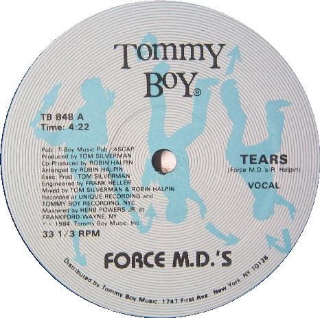 

12inch Record FORCE M.D.S Tears TB848 TOMMY BOY 1984 US Rap HipHopRB Used