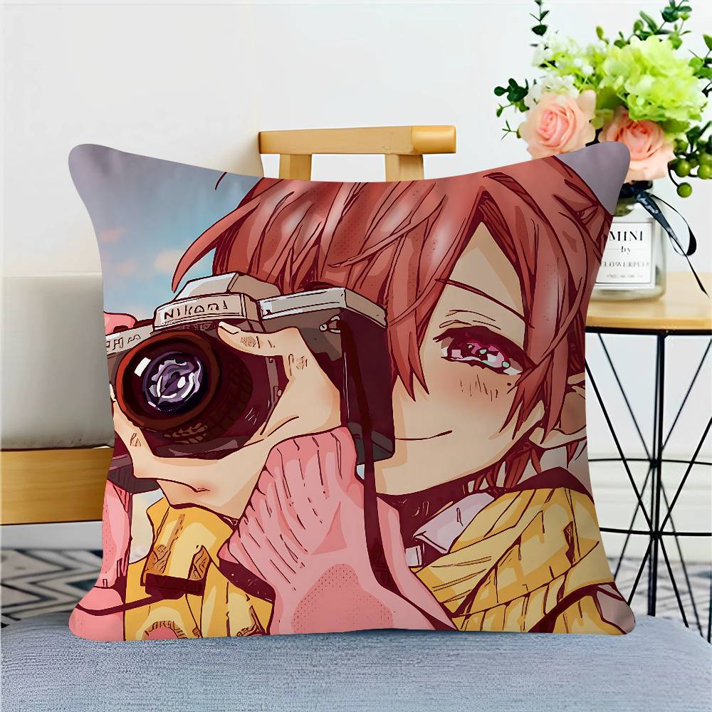 Anime M-mitsuba Pillowcase Bedroom Sofa Decorative Cushion Cover With Zipper Soft Cushion Cover