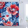 Plant Leaf Flowers Shower Curtain Printed Modern Nordic Minimalist Floral Polyster Home Decor Bathroom Curtain with Hooks