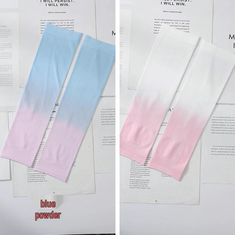 Atmungsaktive Armstulpen aus Eis-Seide mit Farbverlauf - Schweißfest, Sonnenschutz für den Sommer, Herren-Rad- & Fahrstulpen