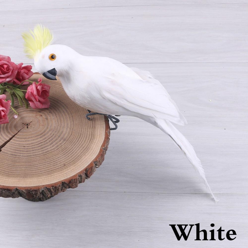 2pcs 25cm Rural Gardening Decoration Simulation Bird, Macaw Feather Handicraft, Home Living Room Decoration And Landscaping Props