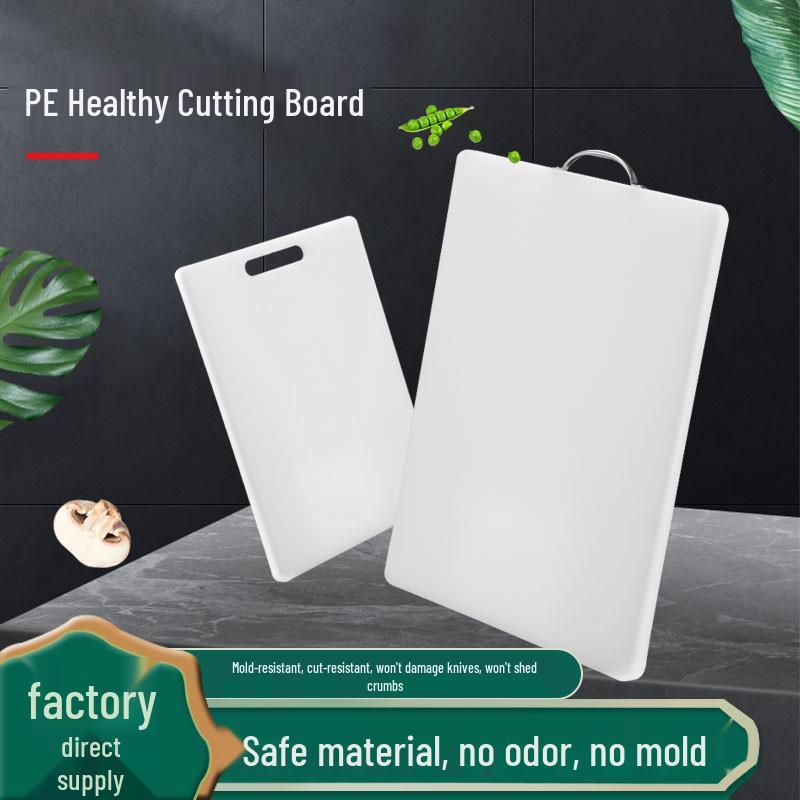 Thickened PE Plastic Cutting Board with Hook for Fruit, Vegetables, and Baby Food.