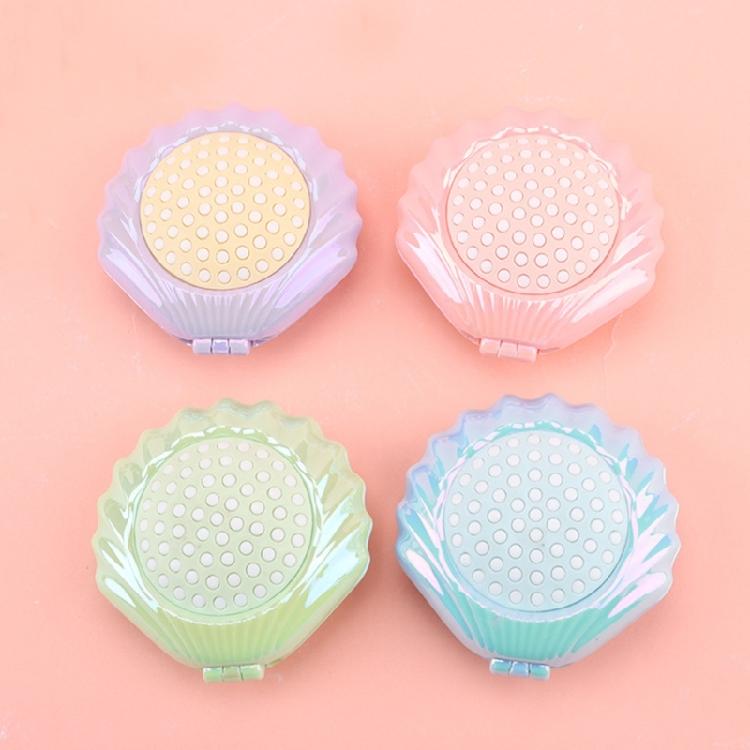 Foldable Mini Comb Featuring Mirror Massage Bristles Lightweight ABS For Women Girls