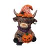 Cow Figurine Halloween Pumpkins Spider  Cow, Halloween Gifts, Home Garden Kitchen Work Tiered Pallet Table Decoration