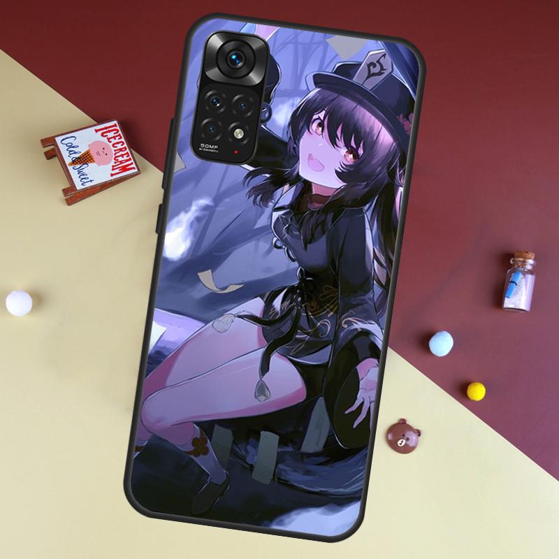Hu Tao Genshin Impact Case For Xiaomi Redmi Note 8 9 12 10 11 Pro 8T 9S 10S 11S Cover For Redmi 9 10 9A 9C 10C