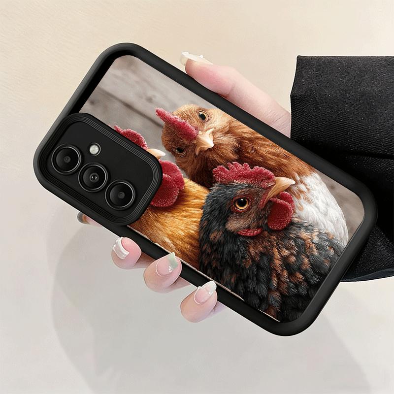 Phone Case for Samsung Galaxy S26 S25 Ultra S24 FE Chicken Hen Rooster Shell S23 Plus S22 + S21 S20 5G Soft Silicone Funda