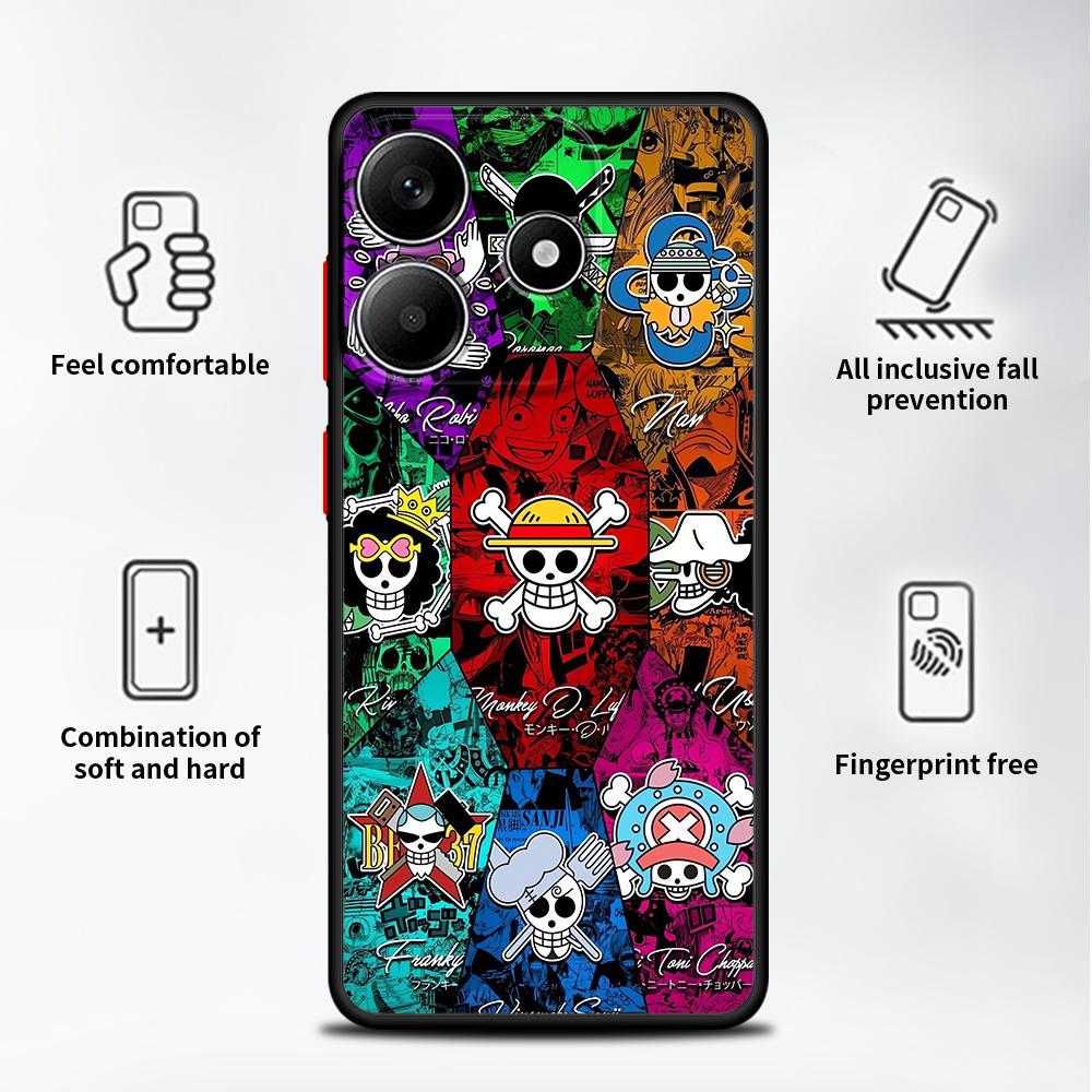 Anime O-One Pieces Phone Case for Xiaomi Redmi Note 14 13 Pro Plus 12 11 9S 10 14C 13C A4 Funda Back Phone Cover