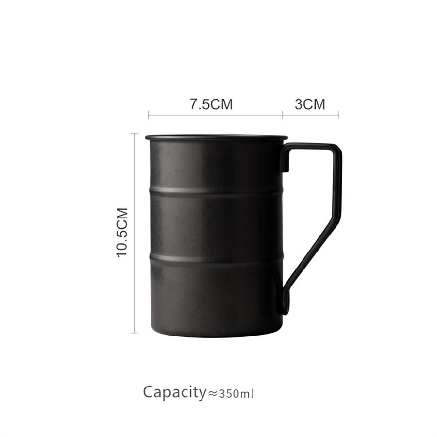 Outdoor 304 Stainless Steel Marco Mug Mug Industrial Style Retro Old Creative Coffee Camping Picnic Beer Mugs
