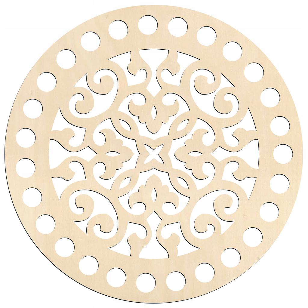Crochet basket base, 15 cm circle. Bag base. Plywood bottom.