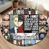 Spy Family Round Area Rug Carpet Rug For Living Room Bedroom Sofa Playroom Decor Nonslip Floor Mat