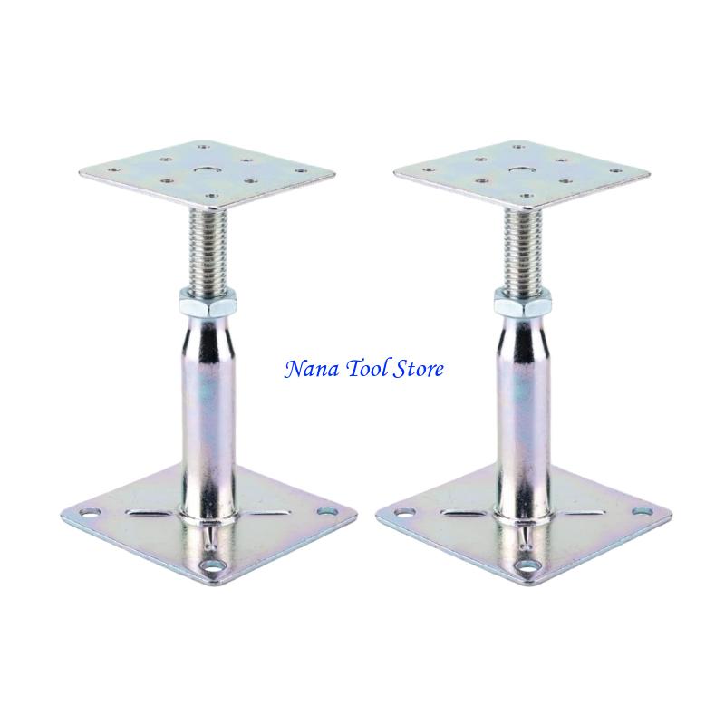 

31GJ 2Pieces Adjustable Elevated Column Brackets Corrosion Resistant Metal Roof Mounting Supports for Structural Stability