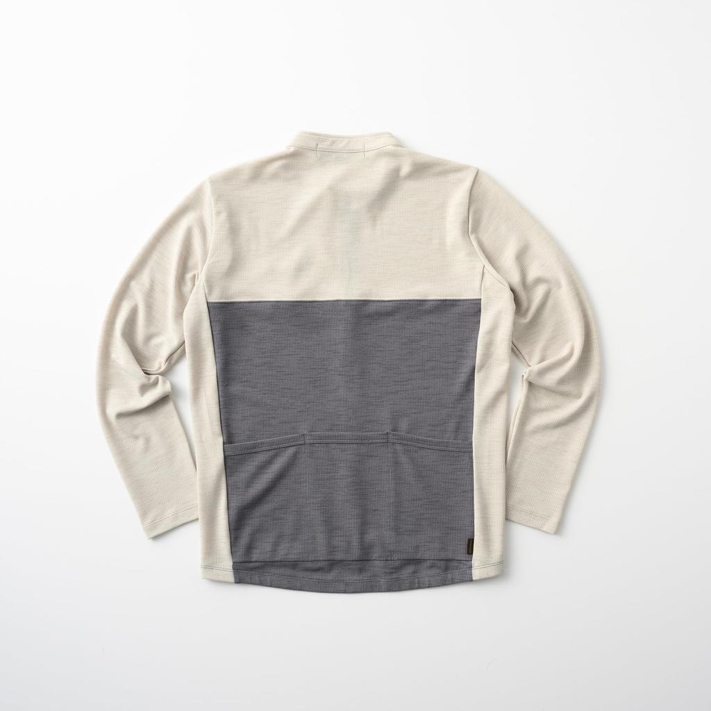 Kapelmuur Cycling Long Sleeve Jersey, Linen-Style Combination, Ivory, Size S