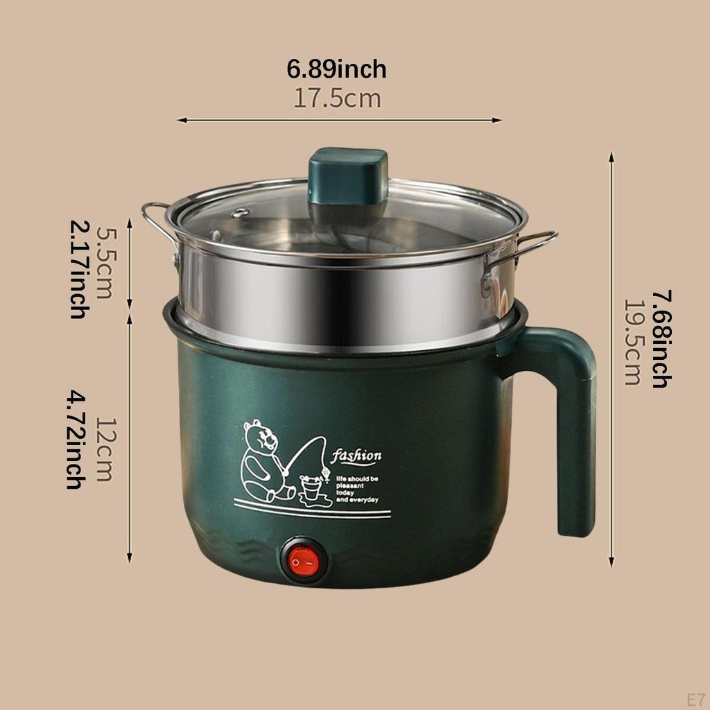 Small Electric Rice Cooker Fit 12 People Nonstick for Noodles Ramen Cooking Only Pot