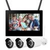 10in 1.3MP HD Wireless WIFI Baby Monitor 3 Cameras Smart DVR Home Security System