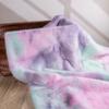 50x160cm Tie Dye Faux Rabbit Plush Fur Fabric for Toys Clothes Hats Scarf Dolls Diy Sewing Gradient Smooth Soft Rainbow Cloth