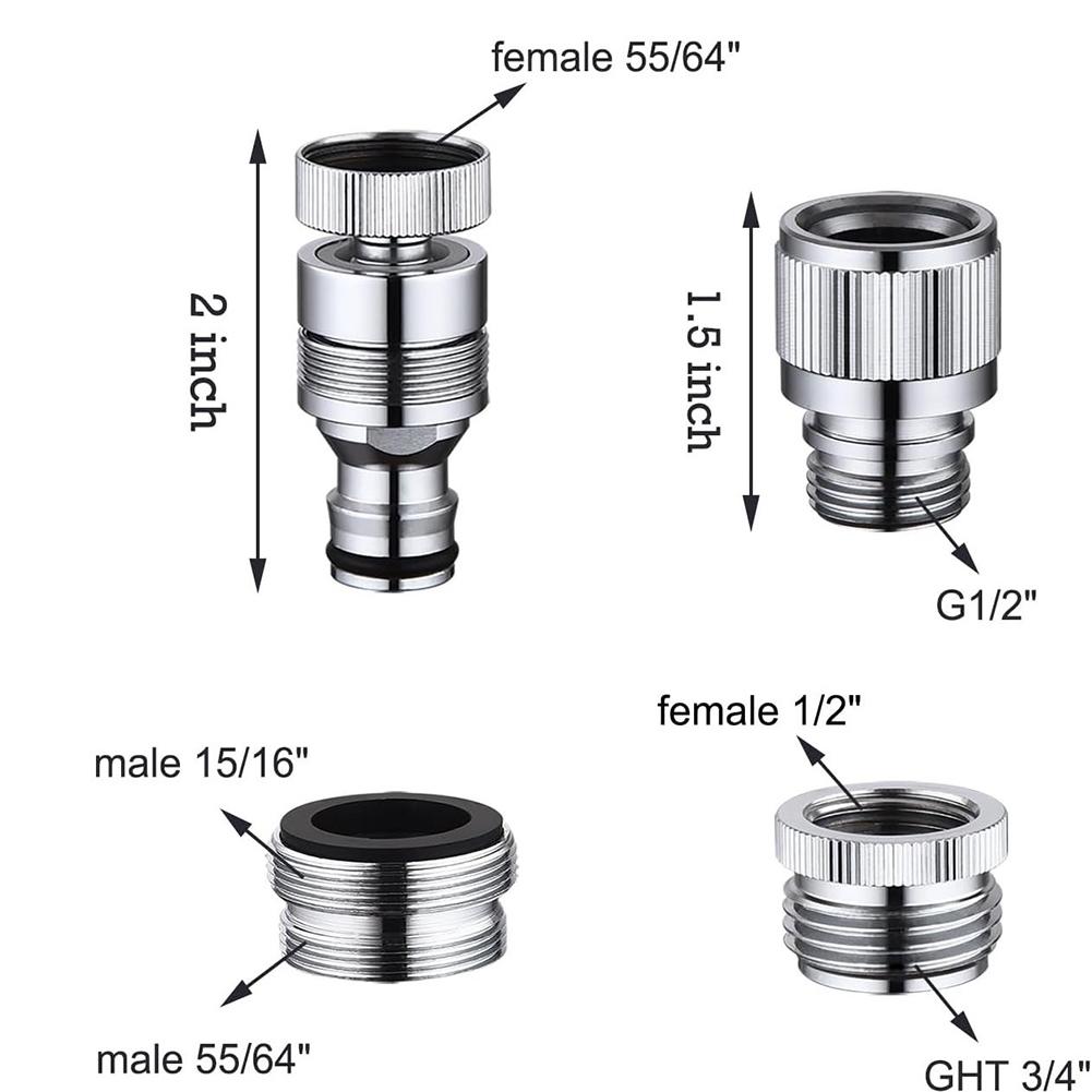 Faucet Adapter Set Garden Hose and Shower Connection Quick Connectors Hose Adaptor Basin Fitting For Garden Watering Tools