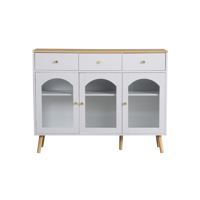 Meuble de salle à manger - MUVOE - Buffet - Blanc - Vintage - 2 portes