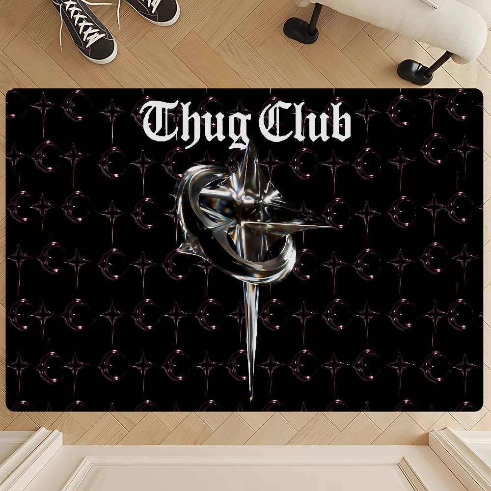 Podlahový koberec s logem značky Thug Club, severský styl, domácí rohožka, koupelnové a toaletní rohože, dekorativní rohožka do ložnice a hotelu