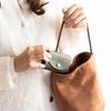 Rolling Mini Wallet, Tochigi Leather, Made in Japan, Holds 7 Cards, 10 Bills, and 25 Coins (Camel)