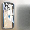 Applicable To IPhone16 Electroplated Tpu Transparent Mobile Phone Case Apple 15 with Lens Film 14pro Anti-fall Protection Case 13