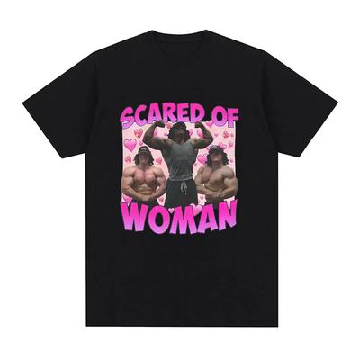 Sam Sulek Peur d'une Femme T-shirt Humour Amateurs de Gym Fitness Graphique T-shirts Homme Femme Décontracté T-shirt Oversize