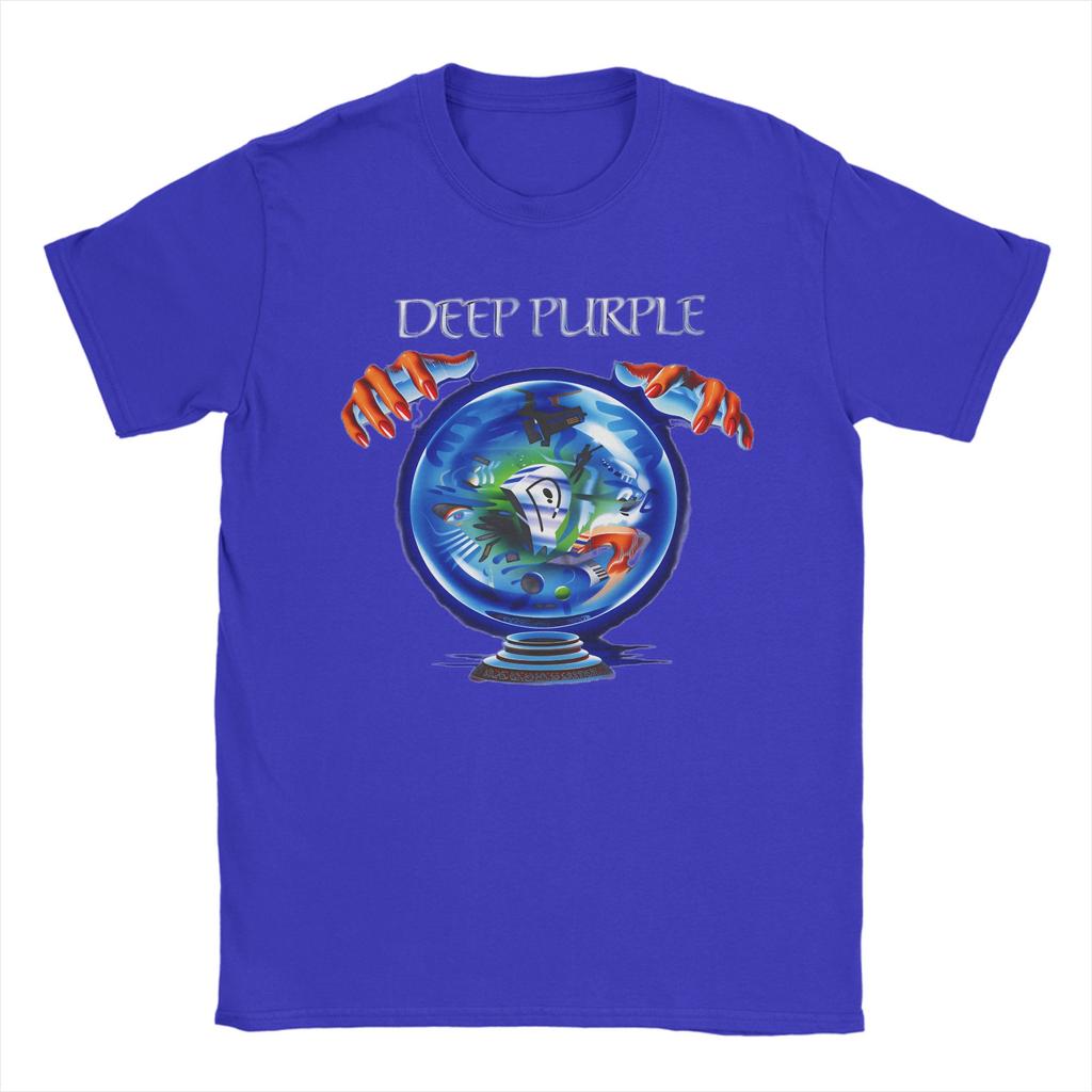 Unisexs Band Deep Purple Art T Shirts 100 Cotton Tops Novelty Short Sleeve O Neck Tees Printed TShirts