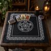 Altar Setup Board Game Mat Black White Tarot Table Cloth New Decorative Tablecloth  Tarot Reading