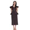 2026 autumn new European and American Amazon cross-border large lapel collar waist vest women's long skirt two-piece set