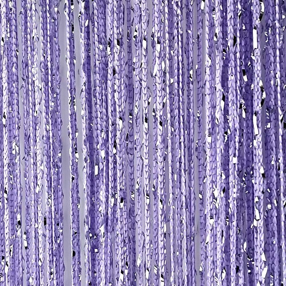 Door Fringe Curtain Door Curtains,Rare Flat Silver Ribbon,Thread Fringe Window Panel Room Divider Cute Strip Tassel Party Events Sequin(1Pack, Black)