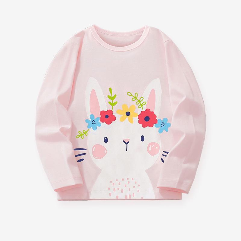 

Cartoon Rabbit Print Girls Long-Sleeved T-shirt - Autumn/Winter Collection 8Y (140cm)