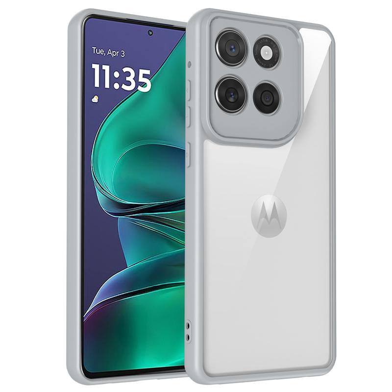 For Motorola Edge 60 Stylus Case Plating Silicone Bumper Shockproof Clear Back Cover Hard Phone Case for Motorola Edge 60 Stylus