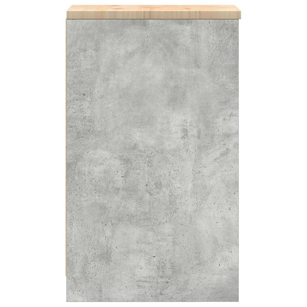 Graue Beton-Aufbewahrungsschrank für die Garage 30x51x85 cm
