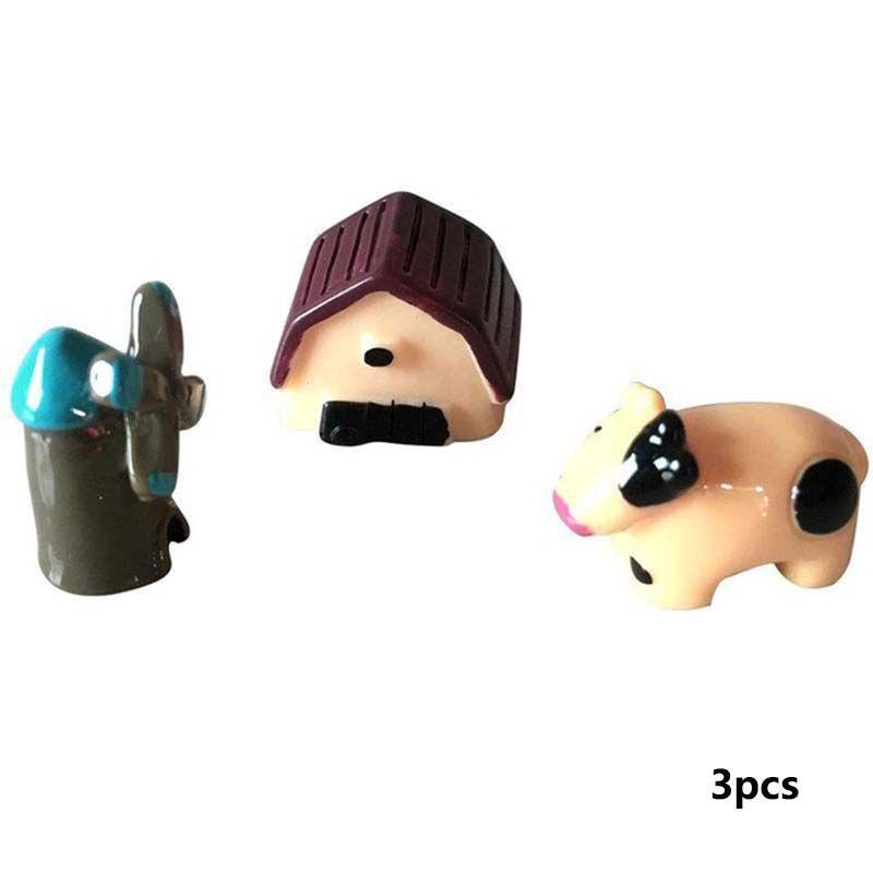 Adorable Cow Pig Dog Resin Ornaments For Miniature Garden And Home Decor
