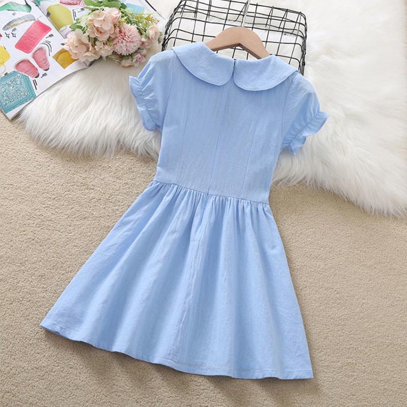 Girls' Dresses Summer Dresses Girls Princess Dresses Children's Summer Solid Color Cotton Skirts