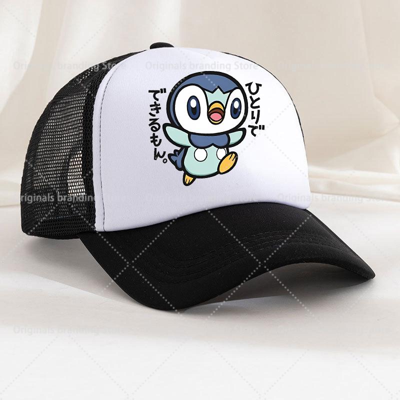 Summer Baseball Cap Cartoon Anime Figure Pokemoned Print Hat Boy Girl Breathable Kid Hat HipHop NetCap Kawaii Kids Toy Gift
