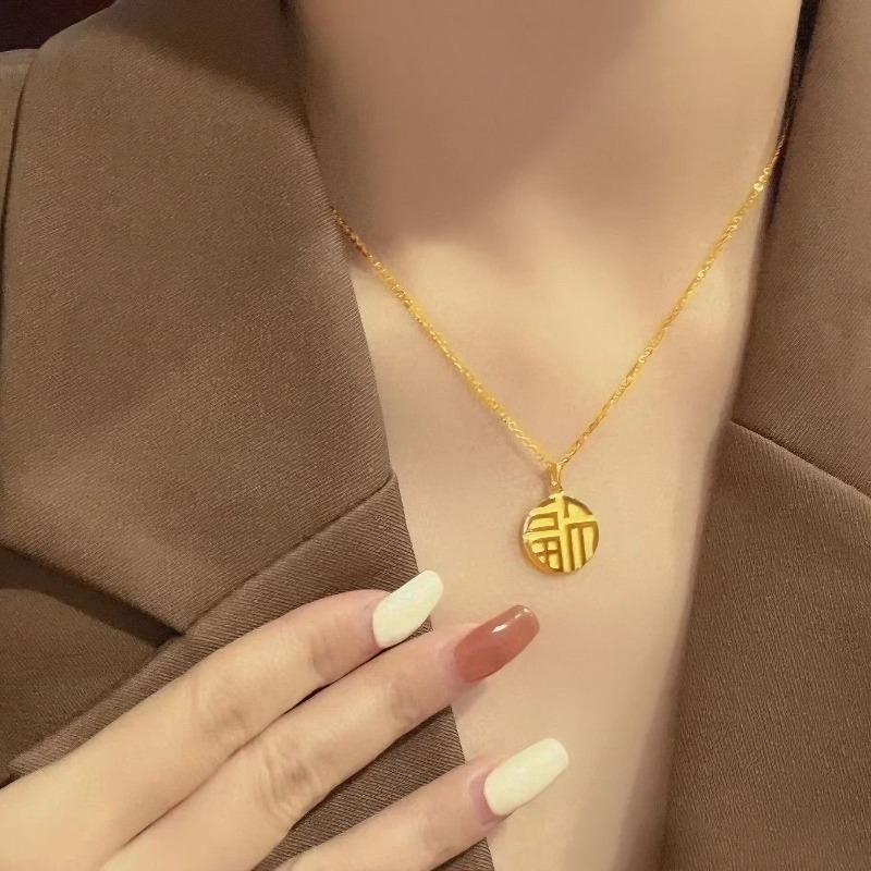 Titanium Steel Non-fading Small Waist Necklace Women's Summer Niche Design Accessories Collarbone Chain Pendant