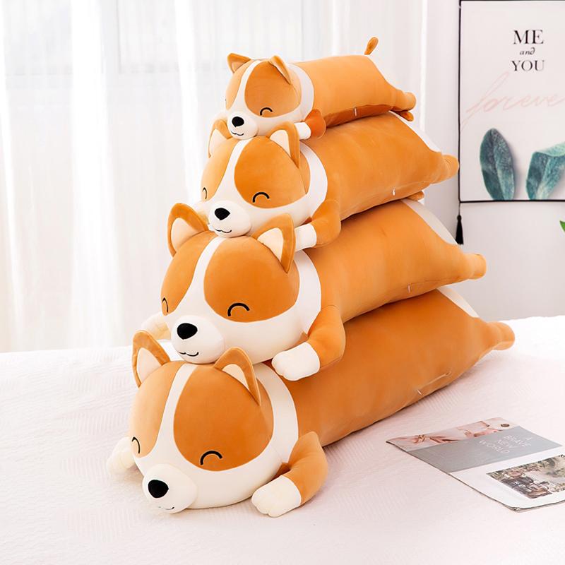 60-120Cm Giant Cartoon Lying Plush Puppy Stuffed Toys Cute Shiba Inu Dog Doll Soft Animal Pillow Cushion Children Birthday Gift