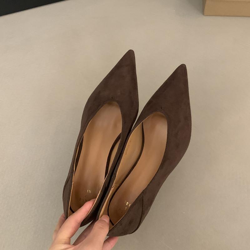 

Fashion Bailamos Women Flat Shoes Fashion Pointed Toe Shallow Slip On Ladies Dress Ballet Shoes Flat Heel Ladies Casual Mary Jane Shoes 39 кофейный