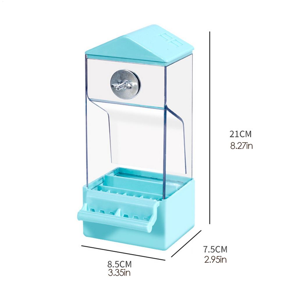 Vogel Futterspender für Käfig Auto Papageien Futterspender für Käfig Außen Transparent Anti-Spritz Vögel Futterbehälter für Kanarienvogel Sittich