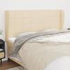 VidaXL Headboard with Ears Cream 203x23x118-128 Cm Fabric3117983