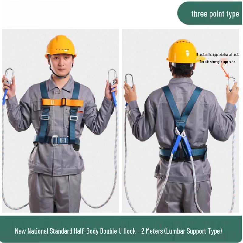 OLOMM Professional 5-Point Full Body Safety Harness