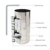 Adjustable 2.4-7.6 Inch 60-190mm Car Engine Piston Circle Compressor Professional Installer Removal Kit Includes Four Angle Wrench Storage Bag