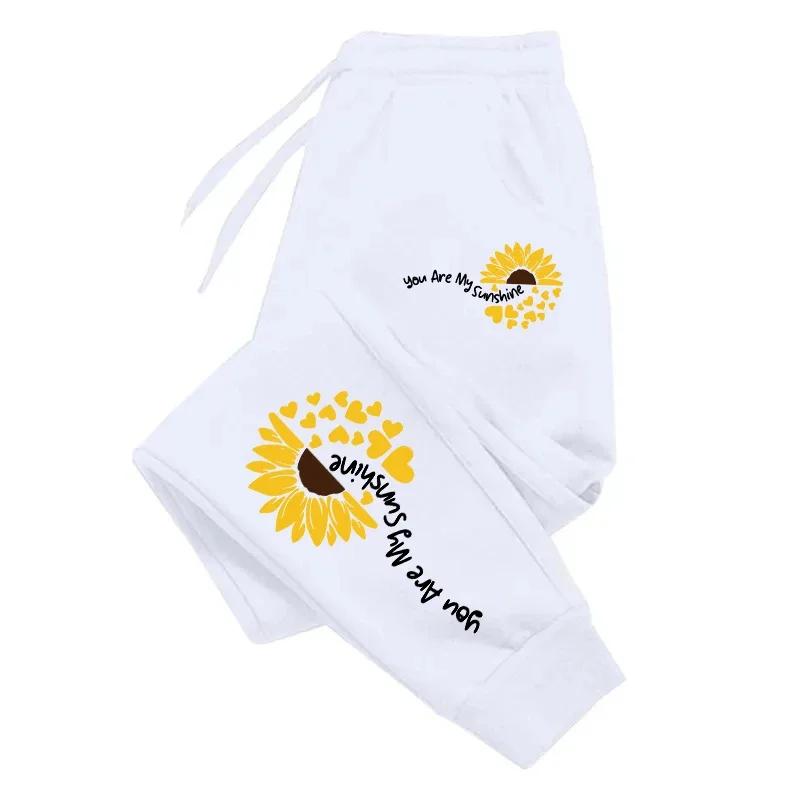 

Womens Sweatpants Sunflower Print Casual Trousers Jogging Sports Pants Outdoors Fashion Sportswear Young Pants Vitality 3XL