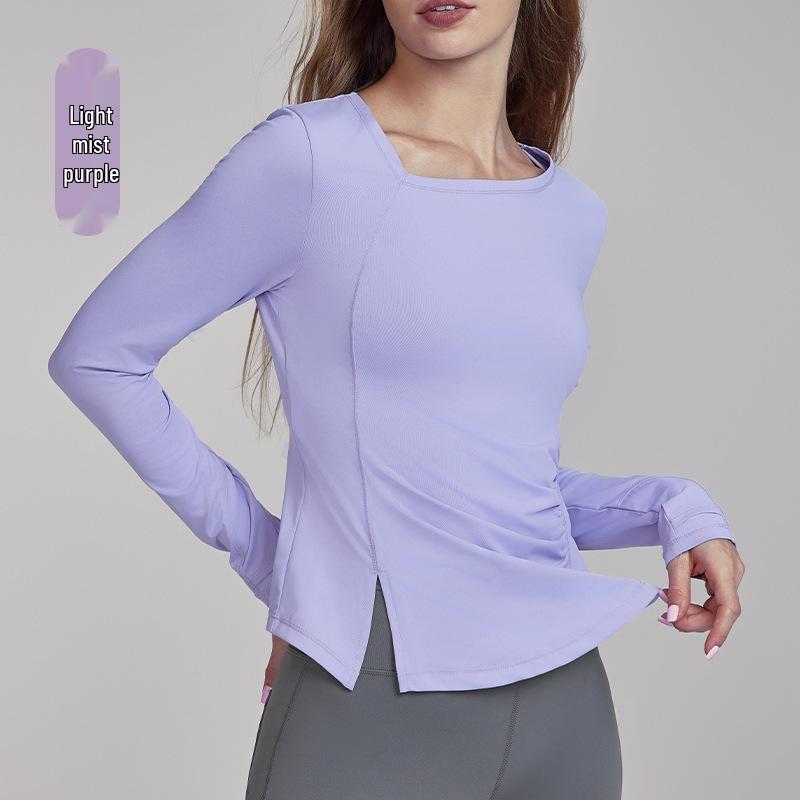 

Versatile Long Sleeve Ruched Waist Yoga Top – Casual, Comfortable & Slimming Extra Large