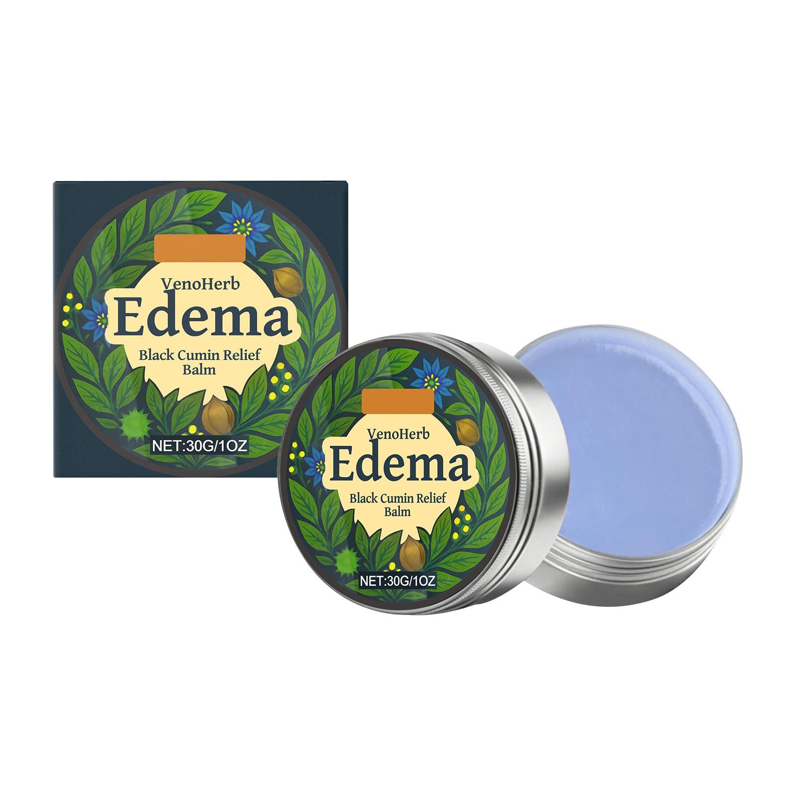 

Крем для снятия отеков, Мазь от отеков с тмином, Мазь для ухода за варикозными венами, Мазь для ухода за ногами, 30г белый